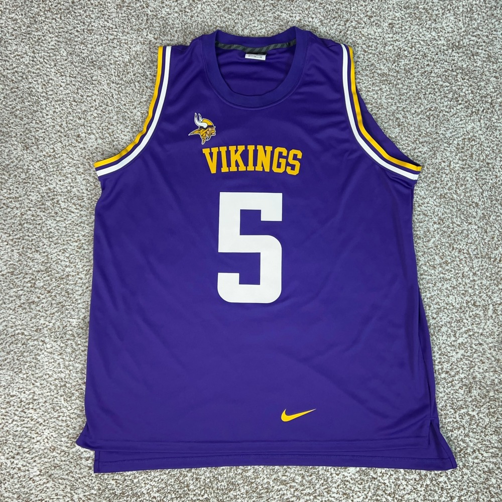 Minnesota Vikings Jersey Mens XL Purple Nike Teddy Bridgewater 5 NFL Sleeveless